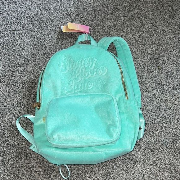 Stoney Clover Lane Handbags - Stoney Clover Lane Mint Green Terry Cloth Backpack